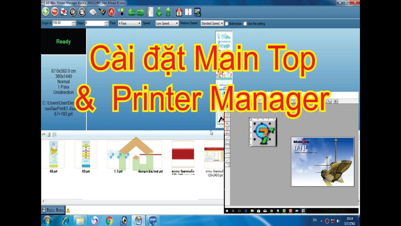 Nhận cài maintop+ phần mềm in cho máy in bạt -decal khổ lớn Nhận cài maintop+ phần mềm in cho máy in bạt -decal khổ lớn