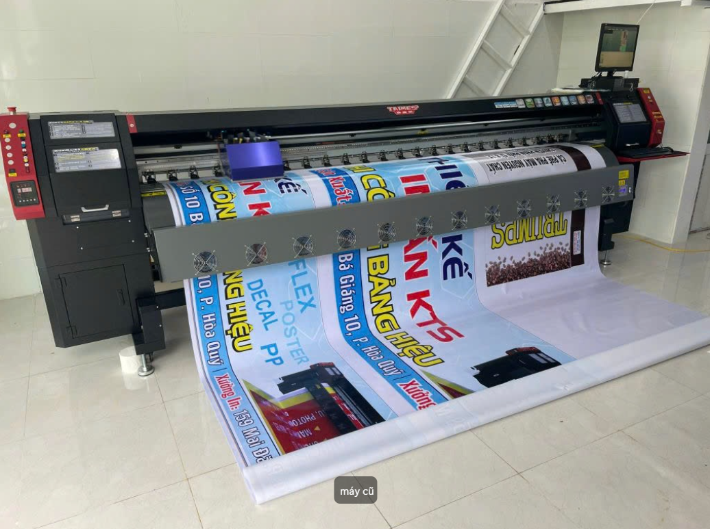 Máy in bạt hiflex TAIMES khổ 3m2 cũ lắp 4 đầu Konica 512i Máy in bạt hiflex TAIMES khổ 3m2 cũ lắp 4 đầu Konica 512i