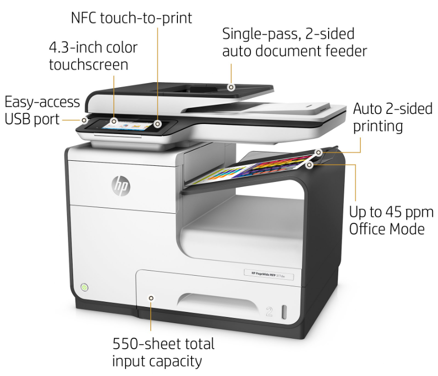 Máy in màu đa năng HP PageWide pro 377dw Máy in màu đa năng HP PageWide pro 377dw