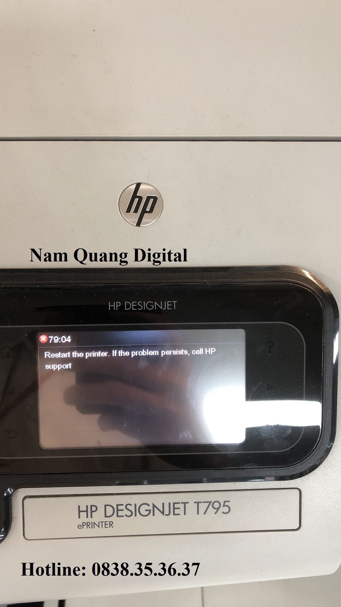 Sửa máy A0 khổ lớn HP Designjet T795 báo lỗi 79:04 Sửa máy A0 khổ lớn HP Designjet T795 báo lỗi 79:04