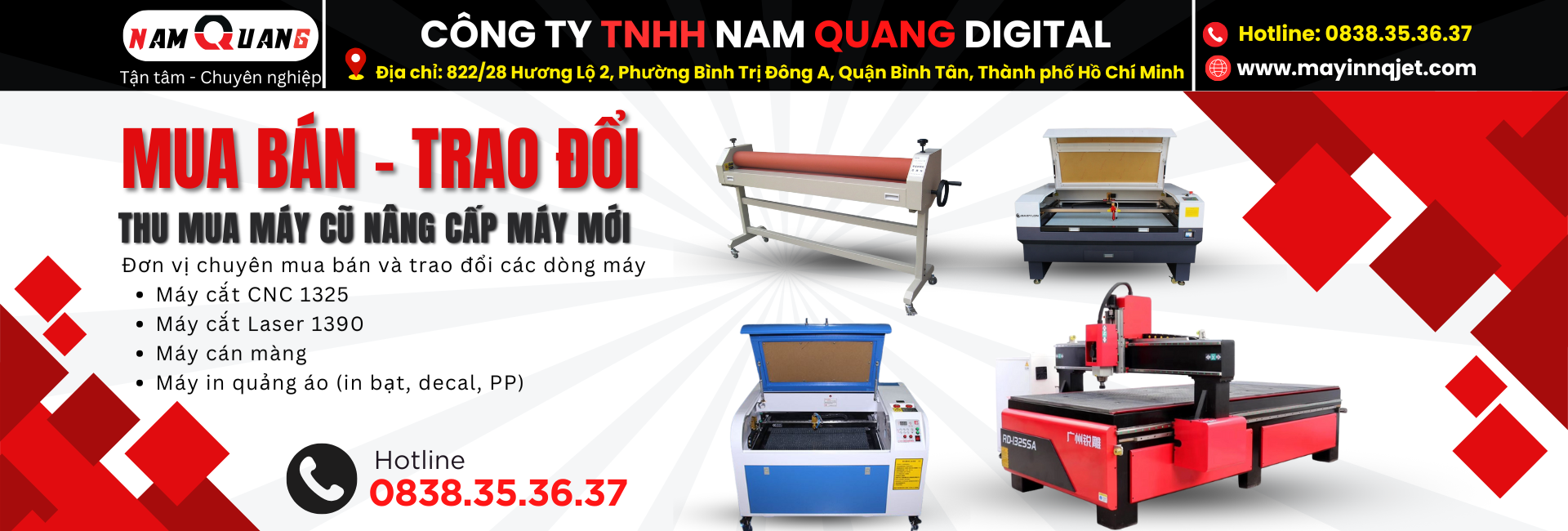 Thu Mua Máy CNC Quảng Cáo 1325 Thu Mua Máy CNC Quảng Cáo 1325