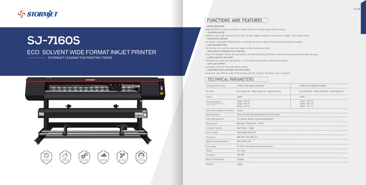 Máy in phun siêu nét Stormjet khổ 1m8 / đầu epson i3200 Máy in phun siêu nét Stormjet khổ 1m8 / đầu epson i3200