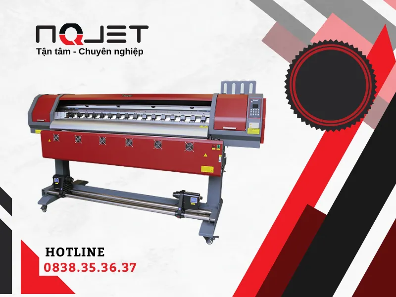 Máy in khổ lớn 1m6 in decal cũ đã qua sử dụng bảo hành 5 tháng