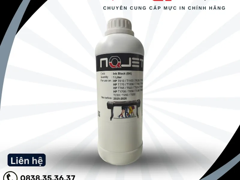 Mực in A0 HP NQJET màu đen ( black) | 1 lít