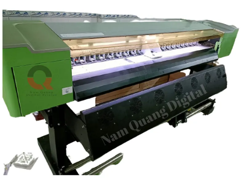 Máy in bạt khổ 1m8 giá rẻ màu xanh chuối