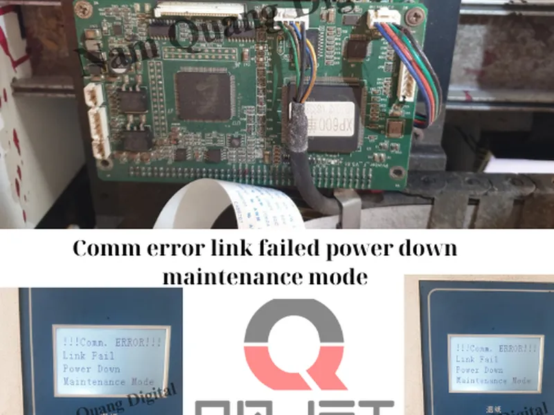 Máy in khổ lớn báo Comm error link failed power down maintenance mode