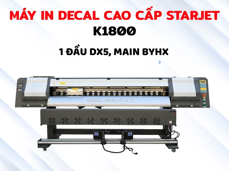 Máy in decal canvas hộp đèn cao cấp STARJET K1800