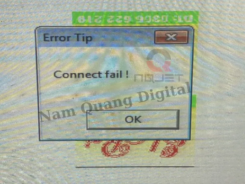 Máy in bạt -decal báo lỗi connect fail