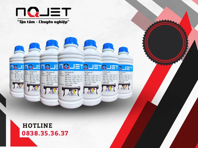 Mực in NQJET A0 cho HP T1708 - Chuẩn Màu - Bền Màu -  Giá Hợp Lý