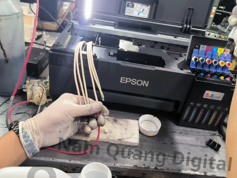 7 bước vệ sinh đầu phun máy in Epson l8050 / l18050
