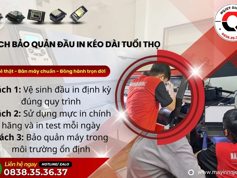 3 cách bảo quản đầu in máy in quảng cáo khổ lớn đúng cách tại nhà