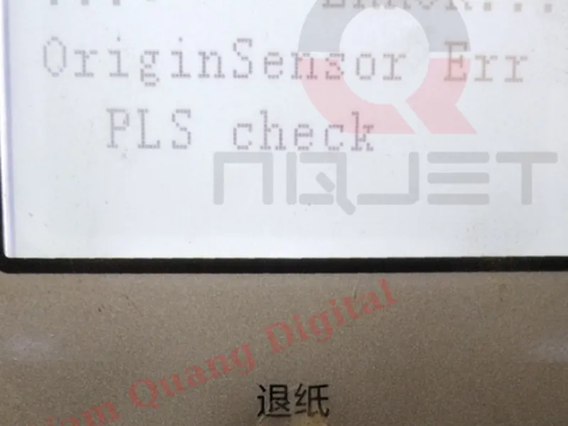 Máy in bạt- quảng cáo khổ lớn báo lỗi Error Origin Sensor error PLS check