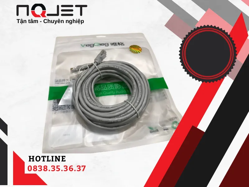 Cáp Mạng Bấm 2 Đầu Dài 3m - Truyền Tín Hiệu Ổn Định Máy In Bạt Quảng Cáo