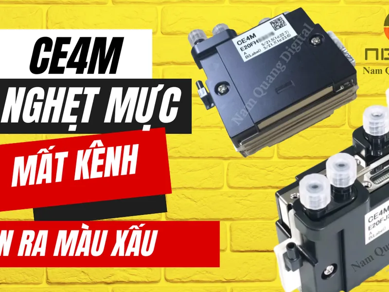 Xúc rửa đầu phun UV Toshiba CE4M bị nghẹt mực