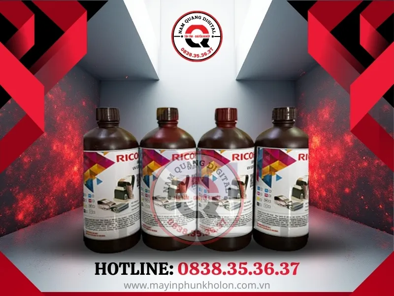 Mực in UV ricoh gen 5 (1 lít Màu Vàng )