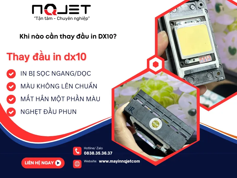 Thay Đầu In DX10 - Dịch Vụ Thay Đầu In Epson DX10 Cho Máy In Bạt Khổ Lớn & Máy In Decal