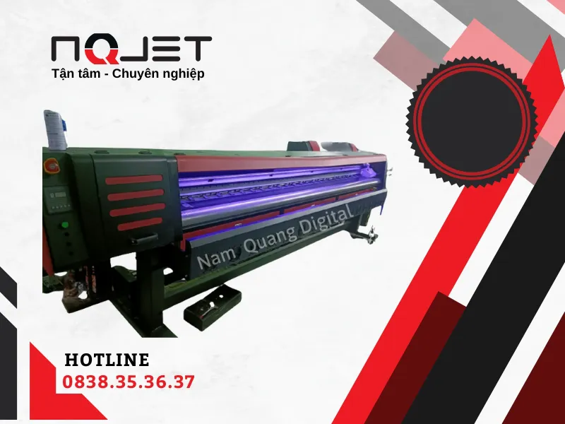 Máy in bạt khổ 3m2 cũ lắp đầu phun i3200 in bạt  và decal - pp