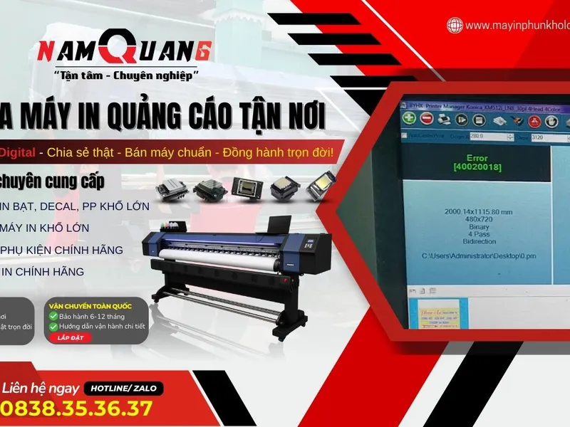 Máy in bạt 3m2 báo lỗi Error 40020018 là lỗi gì?