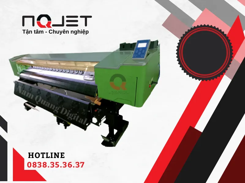 Máy in bạt khổ 1m8 giá rẻ màu xanh chuối