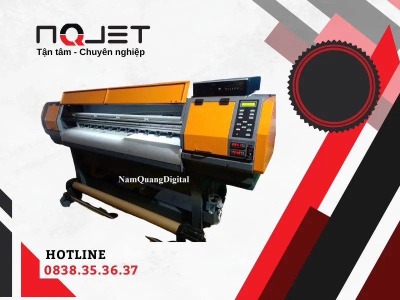 Máy in khổ lớn 1m6 in decal + bạt dùng đầu phun tx800 giá 55 triệu