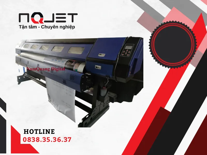 Máy in khổ lớn 2m2 CŨ đã qua sử dụng đầu phun mới - main mới BH 5T