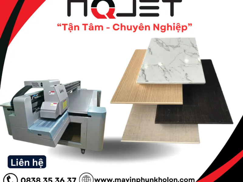 Máy in in lên Tấm nhựa PVC phủ Acrylic