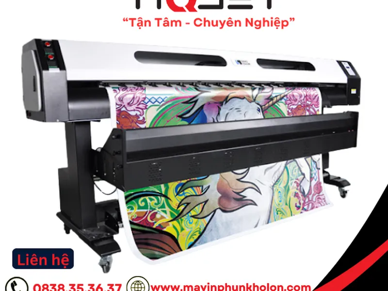 Máy In UV Cuộn đầu i3200 khổ 2m2 in bạt hiflex 5 năm