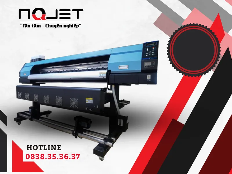 Máy in UV cuộn khổ 1m8 cũ lắp đầu UV i1600