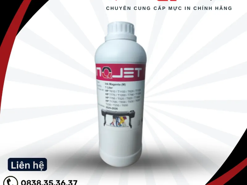 Mực khổ A0 NQJET DesignJet màu Đỏ dạng 1lit