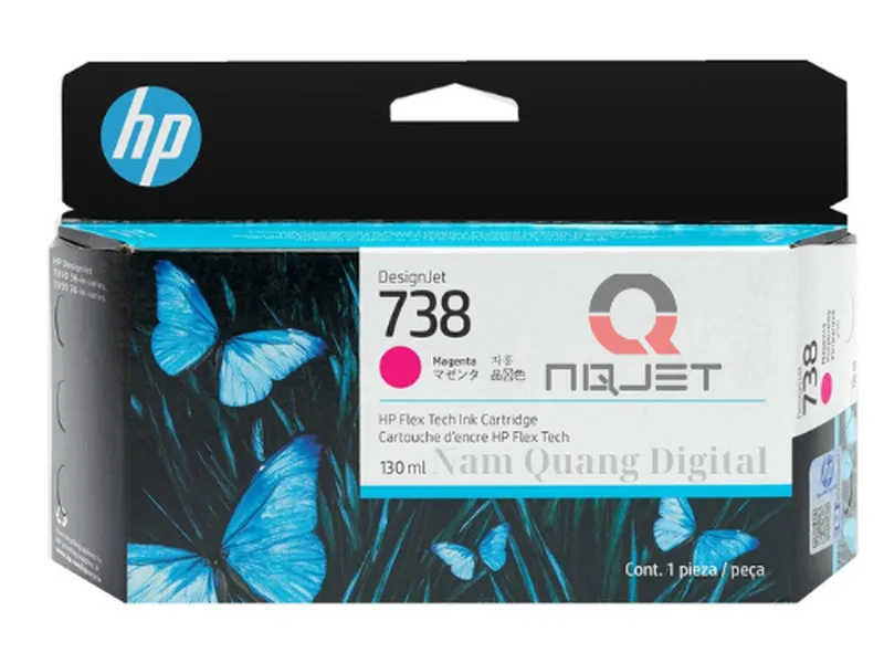 Mực in Designjet T950 - 738 130-ml Magenta DesignJet Ink Cartridge (498N6A)