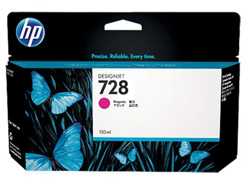 Mực in HP 728 130-ml màu đỏ(Magenta) DesignJet T830/T730