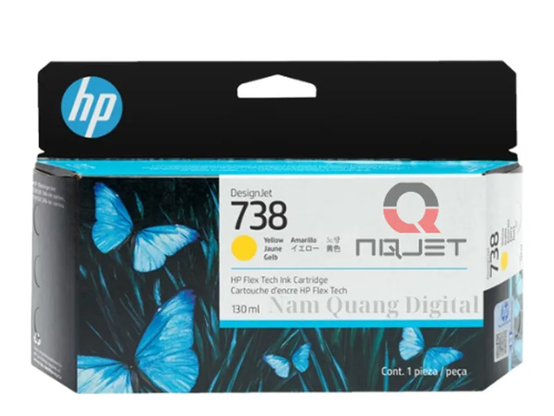 Mực in HP T950 - 738 130-ml Yellow DesignJet Ink Cartridge (498N7A)