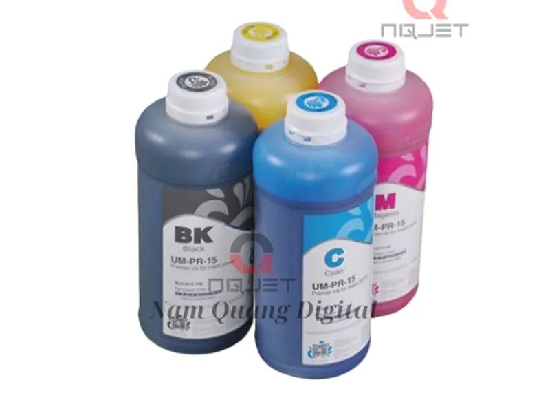 Mực in trên giấy decal đế vàng bám dính tốt ( 1lit)