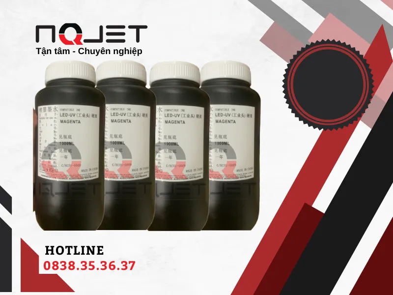 Mực in UV Led Epson Cứng dùng cho đầu phun XP600(500ml )