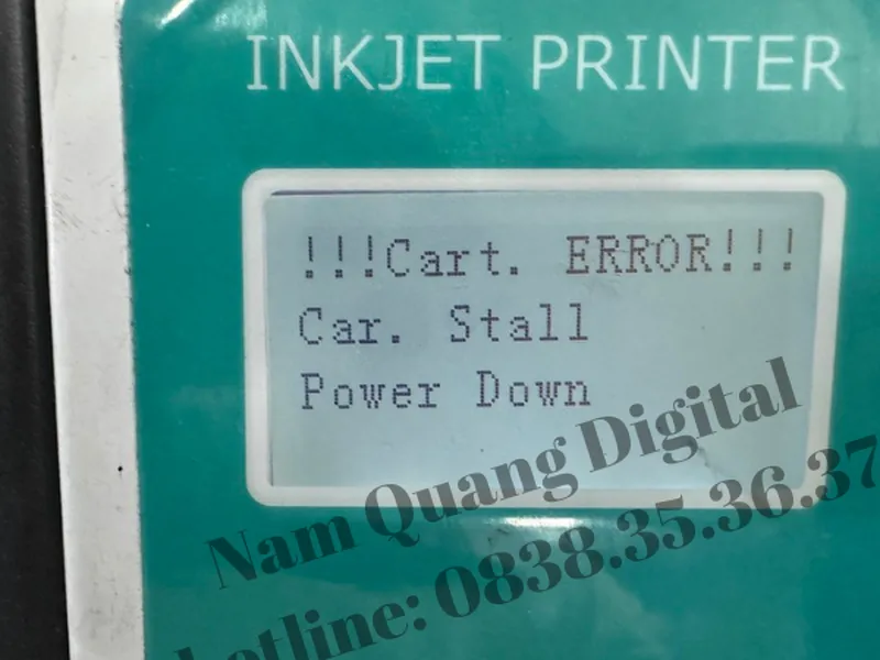 Máy in decal xkeda báo lỗi Cart.error - Car.stall power down