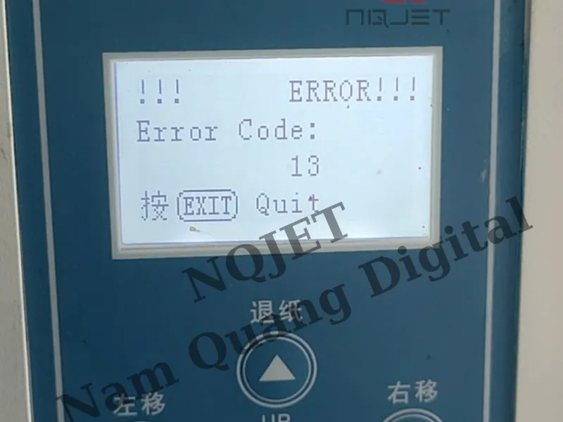 Máy in bạt hiflex báo lỗi code Error Code 13