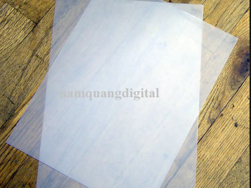 Fiml nhựa in lụa khổ A4 kích thước 29.7x21cm