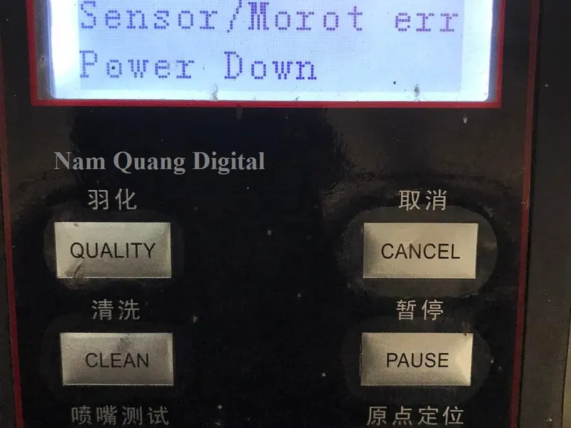 Sửa lỗi máy in bạt báo Cap Error ! Sensor/morot err power down