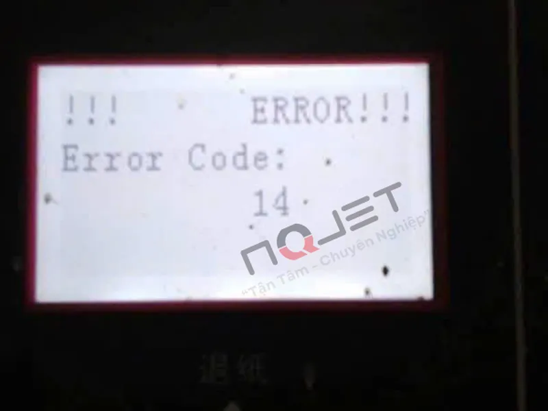 Máy in bạt decal báo lỗi code 14: Nguyên nhân và cách khắc phục