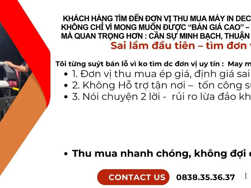 Thu Mua Máy In Decal Khổ Lớn Nào Uy Tín - Giá Cao Tại TP.HCM ?