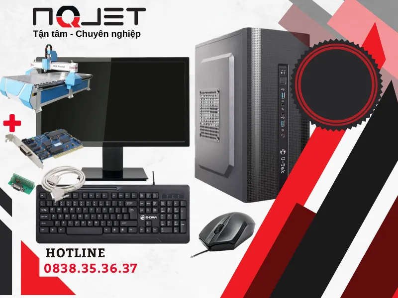 Thùng Máy Tính Có Cổng PCI - Hỗ Trợ Card V5 V8 Chạy Máy CNC Ổn Định