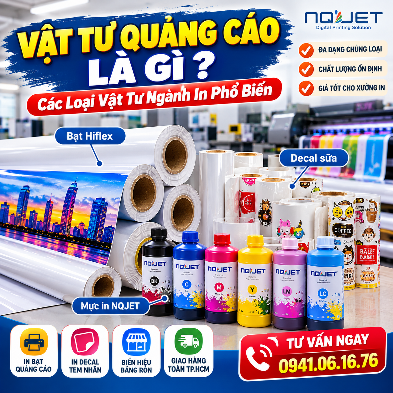 Vì sao vật tư ngành in quan trọng đối với xưởng quảng cáo Vì sao vật tư ngành in quan trọng đối với xưởng quảng cáo