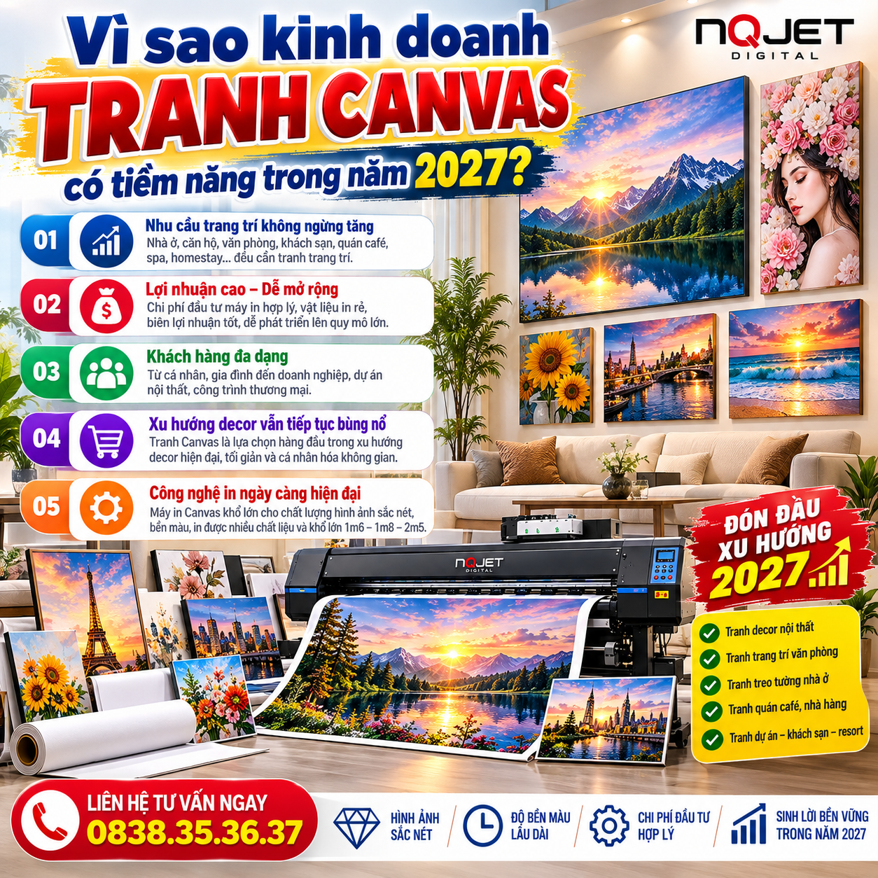 Vì sao kinh doanh tranh Canvas có tiềm năng trong năm 2027? Vì sao kinh doanh tranh Canvas có tiềm năng trong năm 2027?