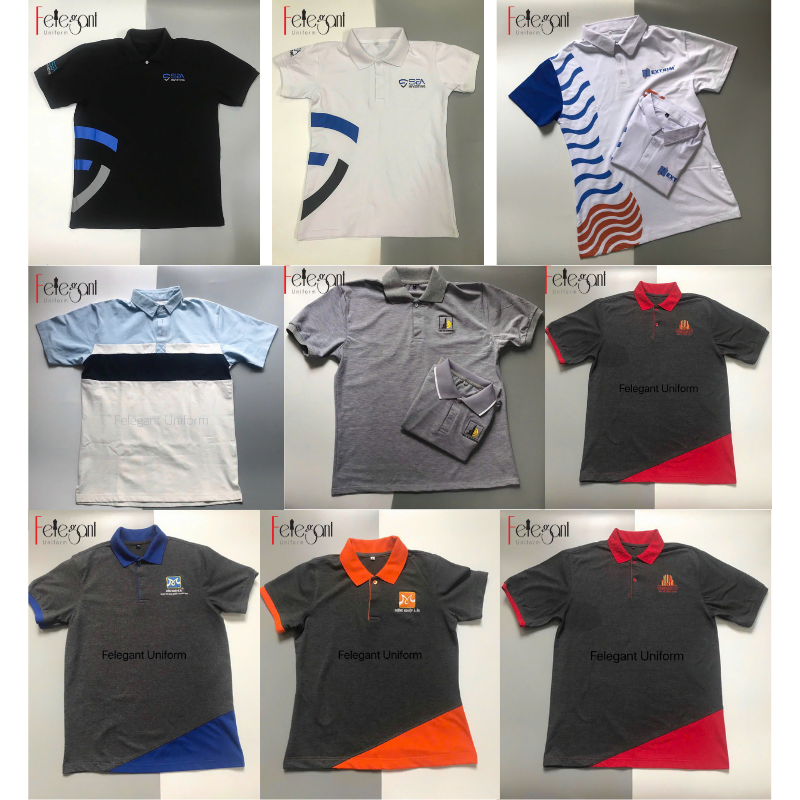 Đồng phục áo thun đa dạng kiểu phối được sản xuất bởi Felegant Đồng phục áo thun đa dạng kiểu phối được sản xuất bởi Felegant