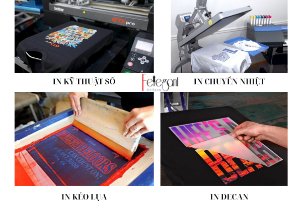 Các phương pháp in đa dạng trên đồng phục áo thun tại Felegant Các phương pháp in đa dạng trên đồng phục áo thun tại Felegant