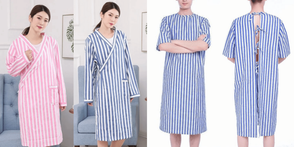 Đồng phục đầm bệnh nhân cột dây Đồng phục đầm bệnh nhân cột dây