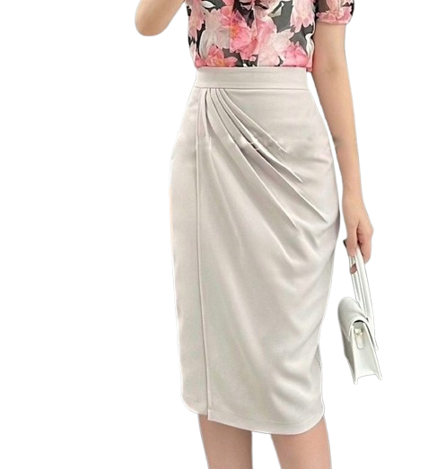 Đồng phục chân váy bút chì xếp ly xéo Đồng phục chân váy bút chì xếp ly xéo