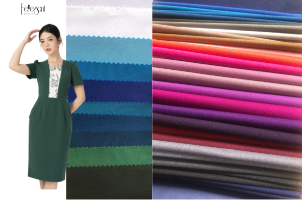 Chất vải đa dạng may đồng phục đầm liền công sở thanh lịch, cao cấp Chất vải đa dạng may đồng phục đầm liền công sở thanh lịch, cao cấp