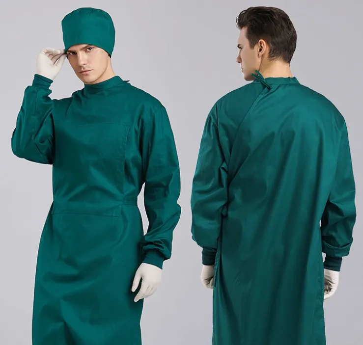 Đồng phục áo choàng phòng mổ cài dây phía sau Đồng phục áo choàng phòng mổ cài dây phía sau