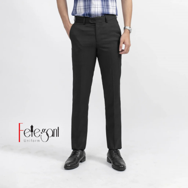 Đồng phục quần tây nam màu đen không ly Đồng phục quần tây nam màu đen không ly